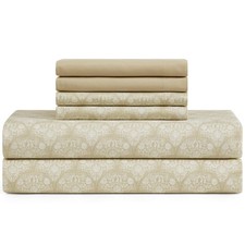 Caribbean Joe 6-Piece Sheet Set Cooling Pillowcases 12-Inch Deep Pockets