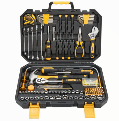 KOOPOOL Tool Set Home Auto Repair Mechanic Tool Kit w/Storage Case