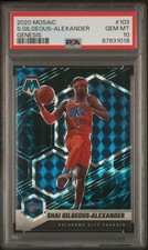 Shai Gilgeous-Alexander Genesis SSP PSA 10 GEM MINT 2020 Panini Mosaic Low Pop