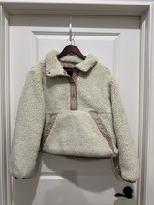 Coach Women  s Reversible Pullover Tan/Sherpa Size S Excellent Condition