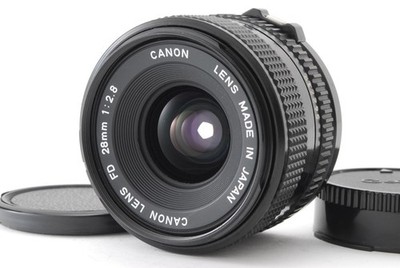 Canon New FD NFD 28mm f/2.8 MF レンズ Canon FD 28mm f/2.8 MF Prime Wide Angle Lens with Both Caps