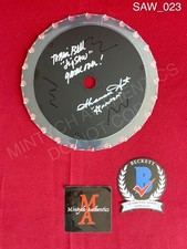 Tobin Bell and Shawnee Smith Saw signed real 7" saw blade Beckett COA horror Tobin Bell and Shawnee Smith Saw signed real 7" saw blade Beckett COA horror