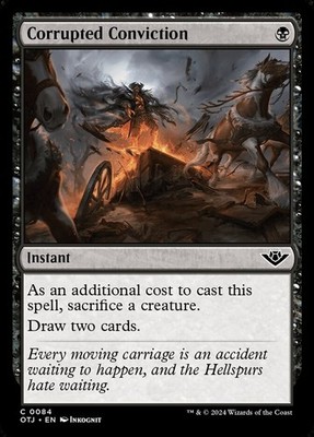 x4 Corrupted Conviction NM MTG Outlaws of Thunder Junction Near Mint Regular 4x