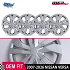 4 Pack 15" Hubcaps for 2007-2026 NISSAN VERSA Snap-on Steel Wheel Covers R15