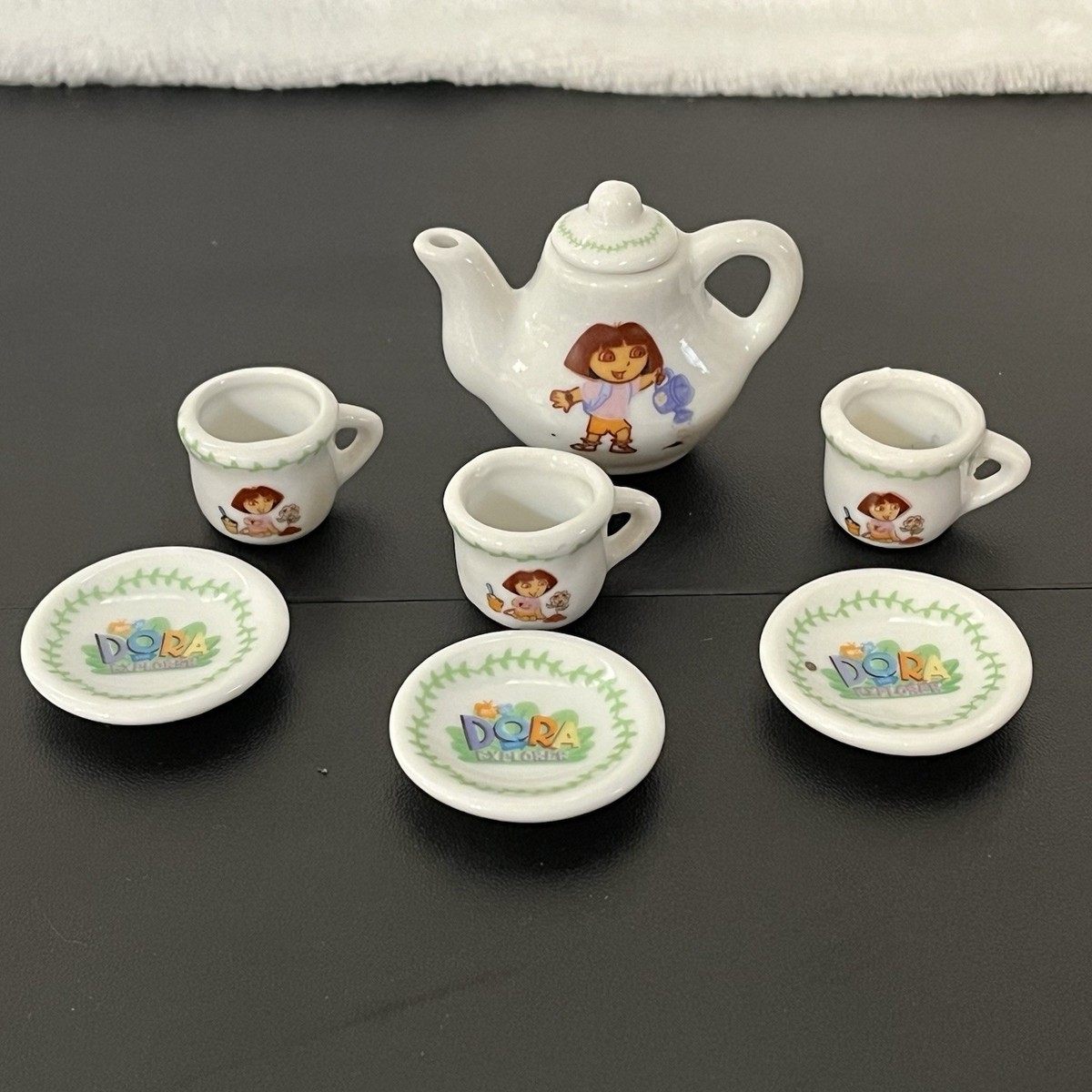 Dora The Explorer Ceramic Children Mini Tea Set 2006 7 Piece Set