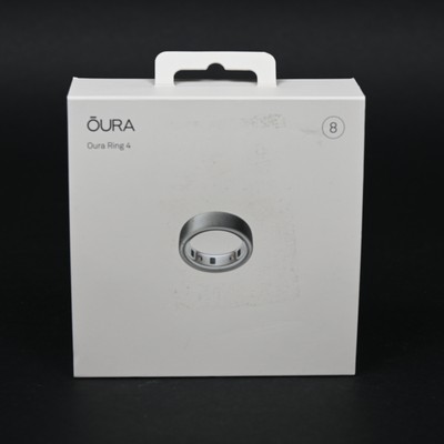 Oura Ring 4 Brushed Silver - Size 8