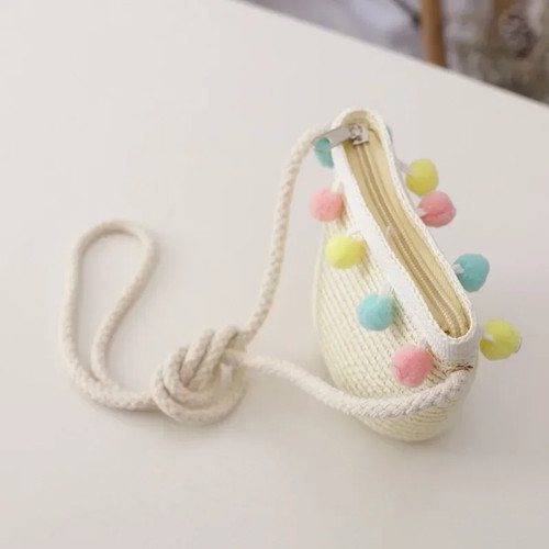 Handmade Summer Children Girls Shoulder Bag Daisy Flower Straw Messenger Bag - Picture 18 of 28