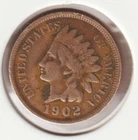 US Rare Old West 1902 Indian Head Penny Coin American Collection Shield Cent USA