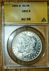 1891 Morgan Silver Dollar AU 58  ANACS