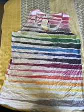 EMP Innocent Lifestyle Rainbow Stripe Vest Top XXL brand New With tags