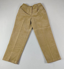 LL Bean Pants Womens 14 Petite Tan Corduroy Original Fit Stretch Vintage 90s