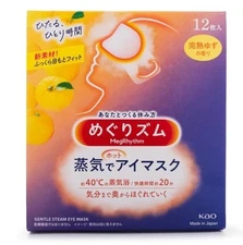 KAO MegRhythm Steam Eye Mask - Yuzu Citrus 12pc Brand New!