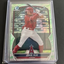 2023 Bowman Chrome Jorge Ruiz 1st Lunar Glow Refractor
