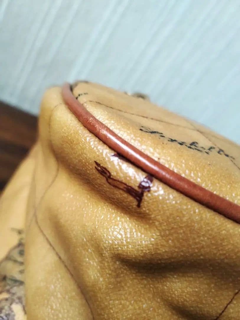 Prima Class PVC Shoulder Bag Map Pattern Tear-Sha… - image 8