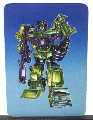 Transformers Series 1 Devastator Trading Card #115 1985 Hasbro Blue Variant