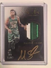 2015-16 Panini Noir Marcus Smart 3-Material Patch On-Card Gold Ink Auto /49