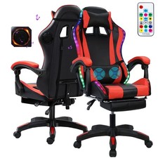 PC Gaming Chair Massage Office Chair Ergonomic Desk Chair Adjustable Leather