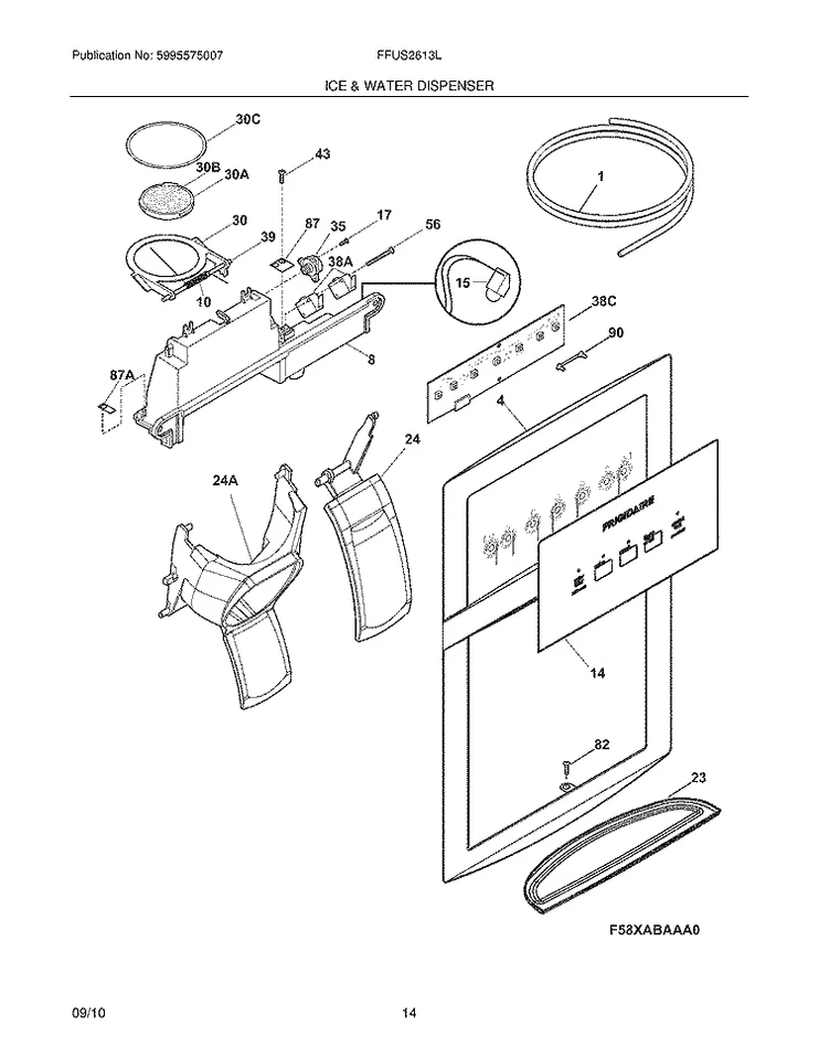 Nuevo tablero de control electrónico genuino OEM Frigidaire para refrigerador 242053503 Iplus Foto 4 de 4