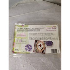 JustRite Stamper Font Set Interchangeable Rubber Stamp Kit DIY Letters 264 Piece