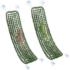 Silkfly 2 Pieces Bearded Dragon Hammock Lizard Reptile 30 x 7 inch, Green