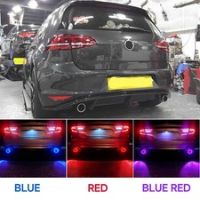 Carbon 2.5" In 3.5" Out Tailpipe Exhaust Tip w/LED For Volkswagen Golf R MK6 MK7