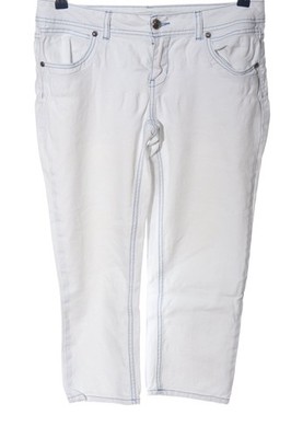 OKAY 3/4 Jeans Damen Jeans Gr. DE 40 weiß-blau Casual-Look