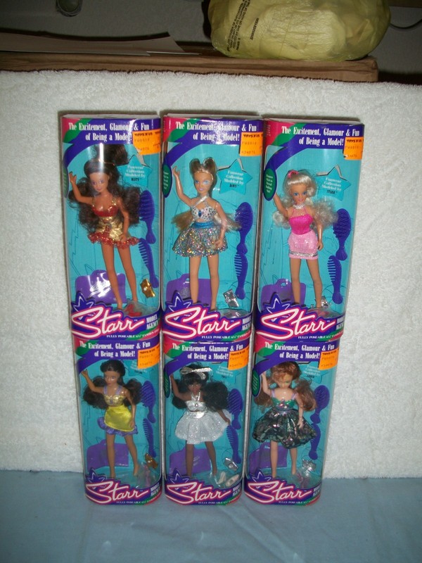6-JPI Star Model Agency 6 1/2" Fashion Dolls from 1990's