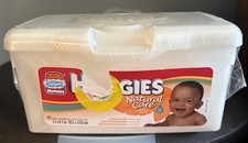 2002 Huggies Baby Wipes Pop Up White Container SEALED Natural Care 80 Ct New