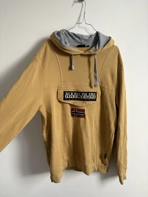 Sweatshirt Napapijri jaune à capuche - Photo 1/4