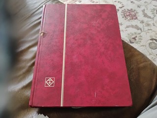 LARGE LIGHTHOUSE STOCK BOOK WITH 24 DOUBLE SIDED LEAVES IN DECENT CONDITION