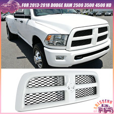 Bright White Grille Assembly Tradesman Style For 2013-2018 Dodge Ram 2500 3500
