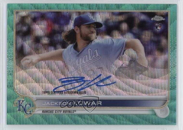 2022 Topps Chrome Rookie Aqua Wave Refractor /199 Jackson Kowar #RA-JK Auto nd3