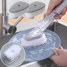 Soap Dispensing Dish Cleaning Brush Kitchen Brush Washing Up for Pot Pan Sink