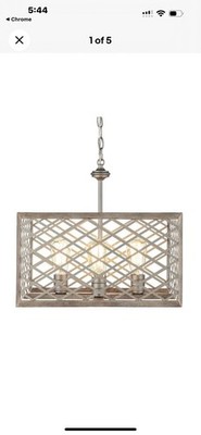 New 17  W Home Decorators Collection Wallace Manor 4-Lights Metal Gilded Pewter