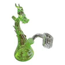 Silo Dragon Water Pipe Green With Banger