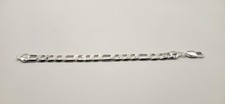 Sterling Silver 925 Chunky Chain Bracelet Cuban Link Lobster Clasp