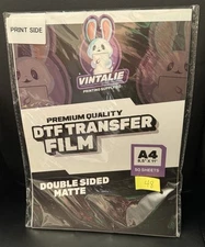DTF Transfer Film – A4 8.5”x11” 48 Sheets Premium Matte Double Sided DTF film