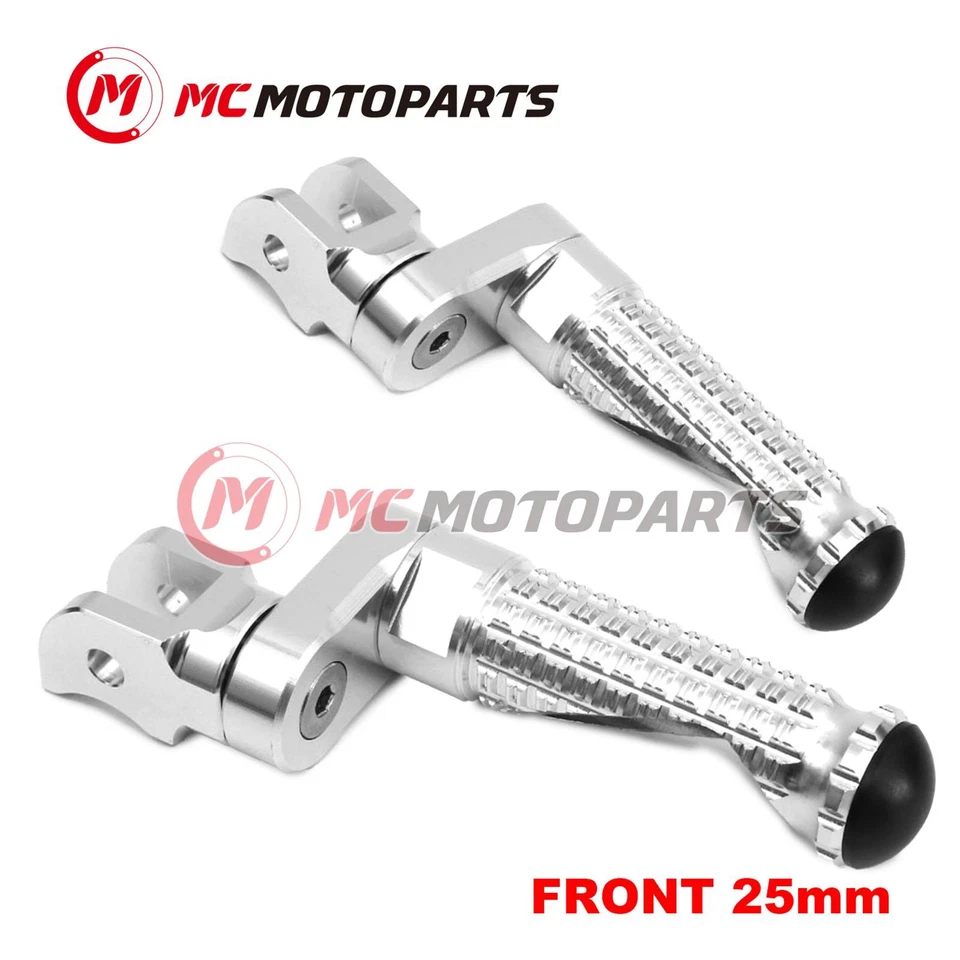 For Ducati Multistrada 1000 /DS MPRO 25mm Extended SILVER Front Foot Pegs - Image 2 of 4