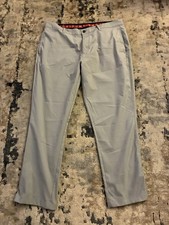 PUMA Men's Golf Pants 38x30 Gray Chino, Flat Front, Performance Casual