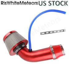Universal 3" Power Flow Pipe Hose System Cold Air Intake Filter Induction Kit US