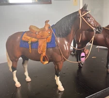 traditional breyer size western saddle set model horse, peter stone,tack  