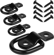 4 Pack Heavy Duty D Ring Tie Down Anchors Steel Cargo Lashing Rings