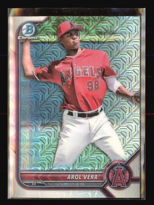 2022 Bowman Chrome Prospects Arol Vera #BCP-177 Mojo Refractor Angels