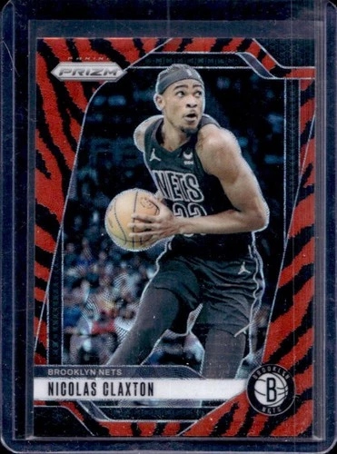 2024-25 Panini Prizm Nicolas Claxton Choice Tiger Stripe #38 Nets
