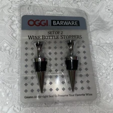 Oggi Narrate Set Of 2 Wine Bottle Stoppers