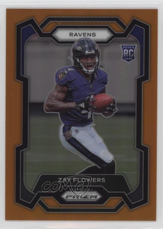 2023 Panini Prizm Rookies Orange Prizm 94/249 Zay Flowers #307 4f5