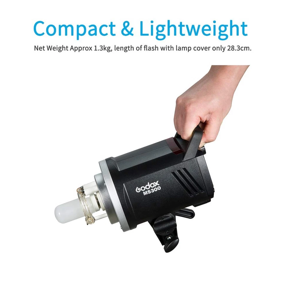 Godox MS300 Studio Flash Strobe, 300W Small and Portable 2.4G Wireless X Syst... - Image 2 of 4