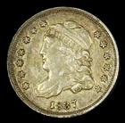 1837  SILVER SEATED LIBERTY HALF DIME Large 5 VARIETY-Choice XF- SMH-2314