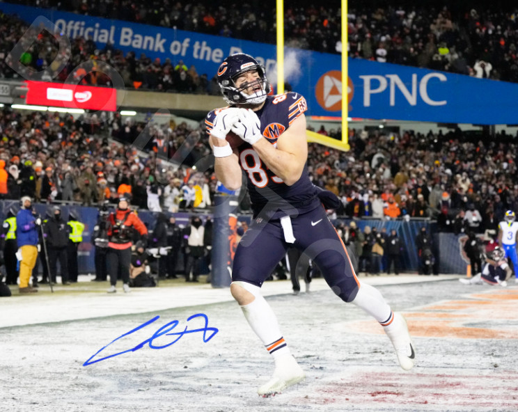 Cole Kmet 8x10 Signed Photo Reprint Chicago Bears Miracle Catch Playoff Auto