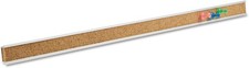 Bulletin Bar Pin Strip Cork Board 48" x 1" For Classroom Office Cubicle Aluminum
